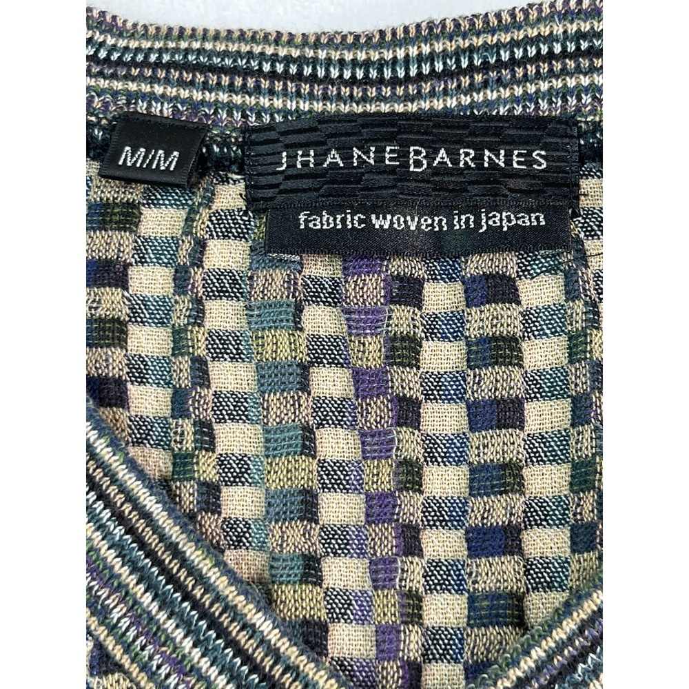 VTG JHANE BARNES Mens M Sweater V Neck Stretch Japan - Picture 3 of 10
